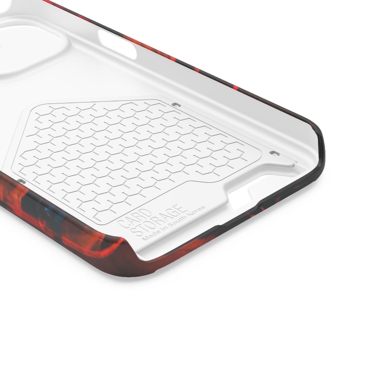 iPhone 13 and Samsung S21, S22 Cases with Card Holder Ft. Red Swipes