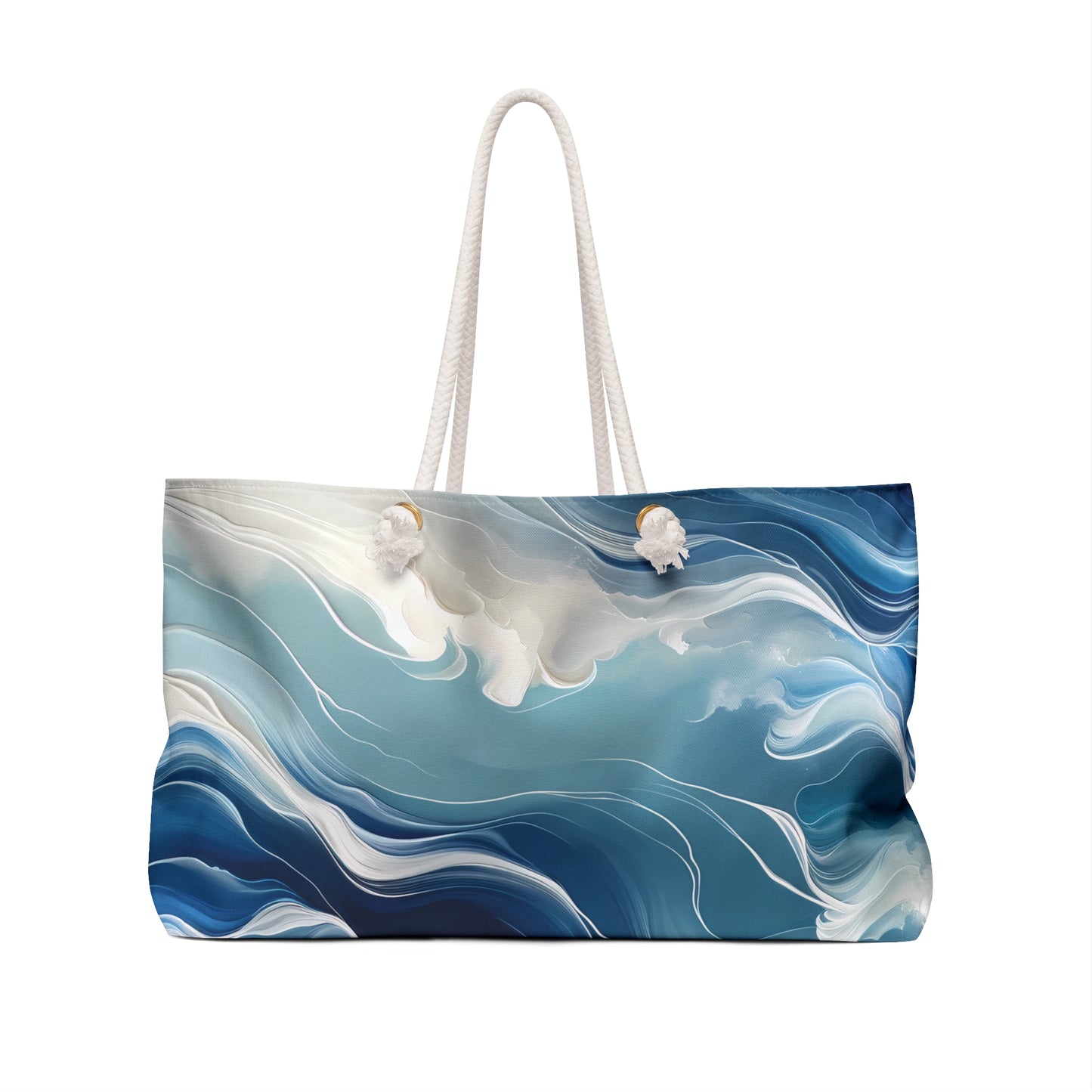 Blue and White Flow State Weekender Bag