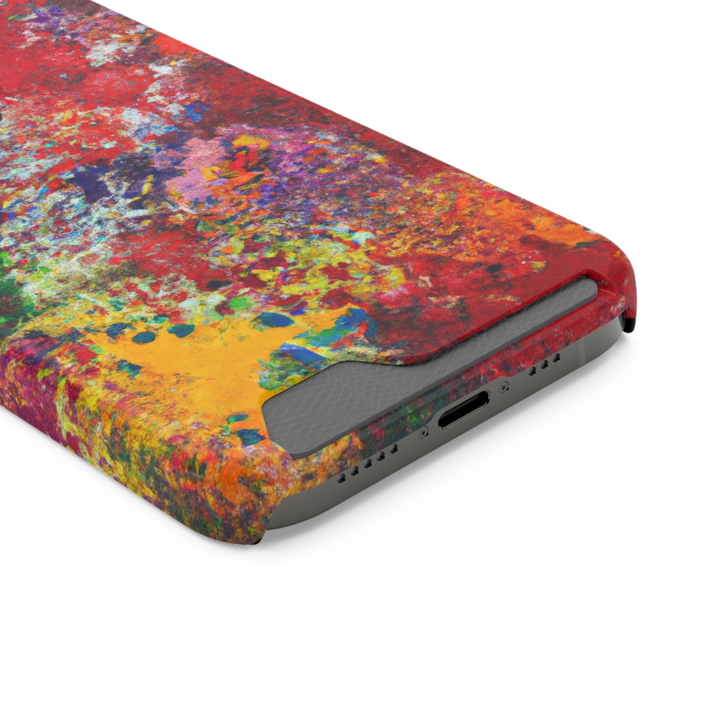 iPhone 13 and Samsung S21, S22 Cases with Card Holder Ft. Detailed Splats