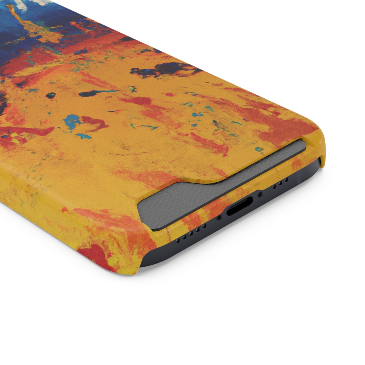 iPhone 13 and Samsung S21, S22 Cases with Card Holder Ft. Abstract Sun