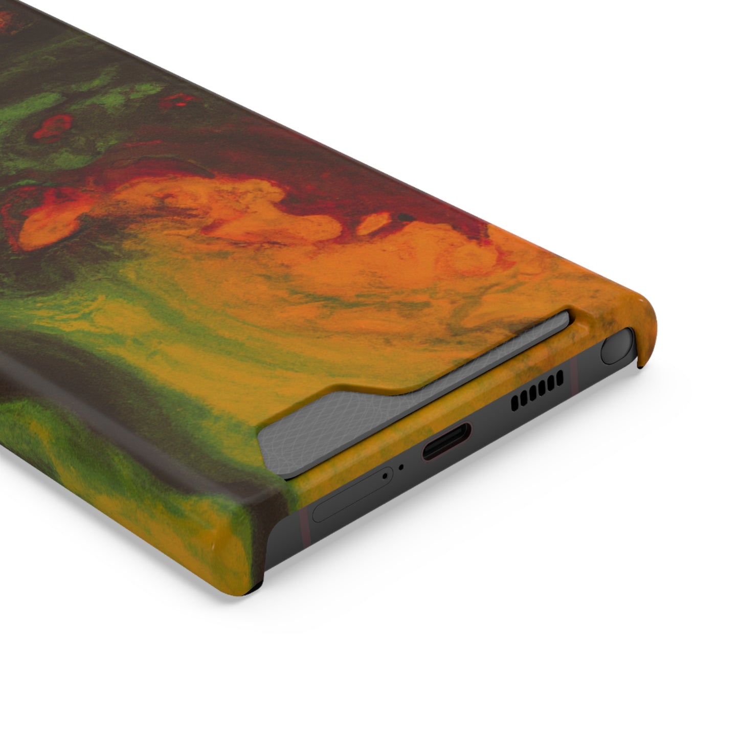 iPhone 13 and Samsung S21, S22 Cases with Card Holder Ft. Abstract Gas Giant