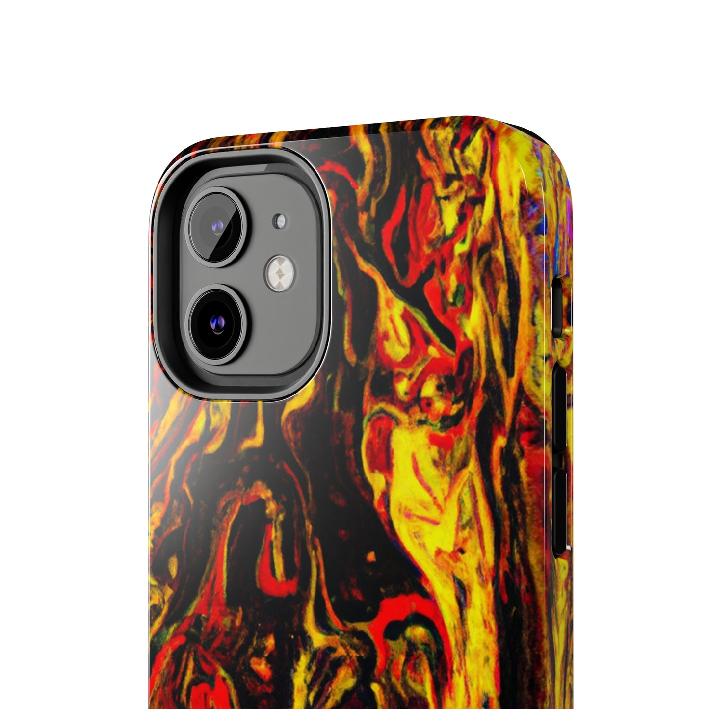 Tough Apple iPhone Case Ft. Abstract Black and Yellow