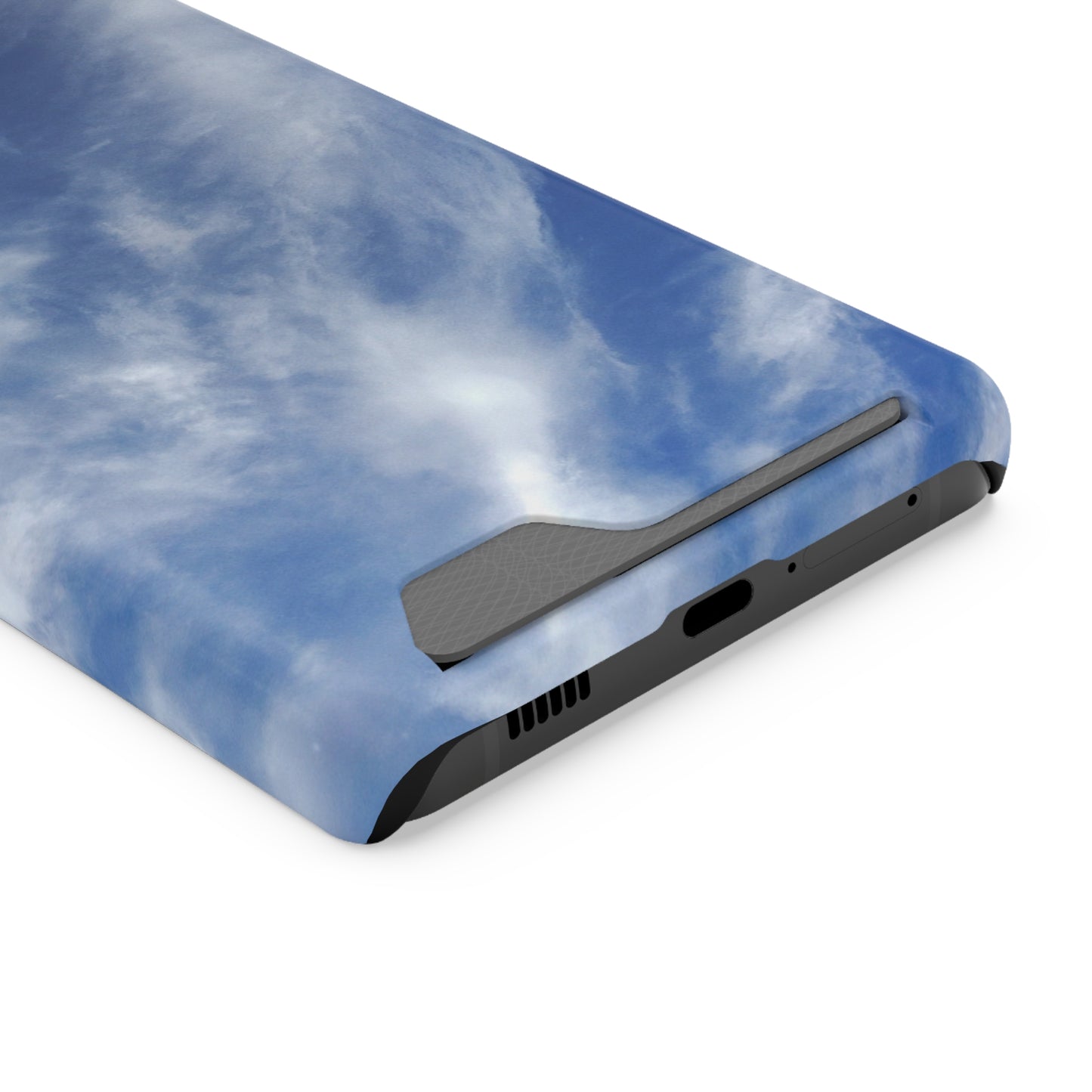 iPhone 13 and Samsung S21, S22 Cases with Card Holder Ft. Clouds