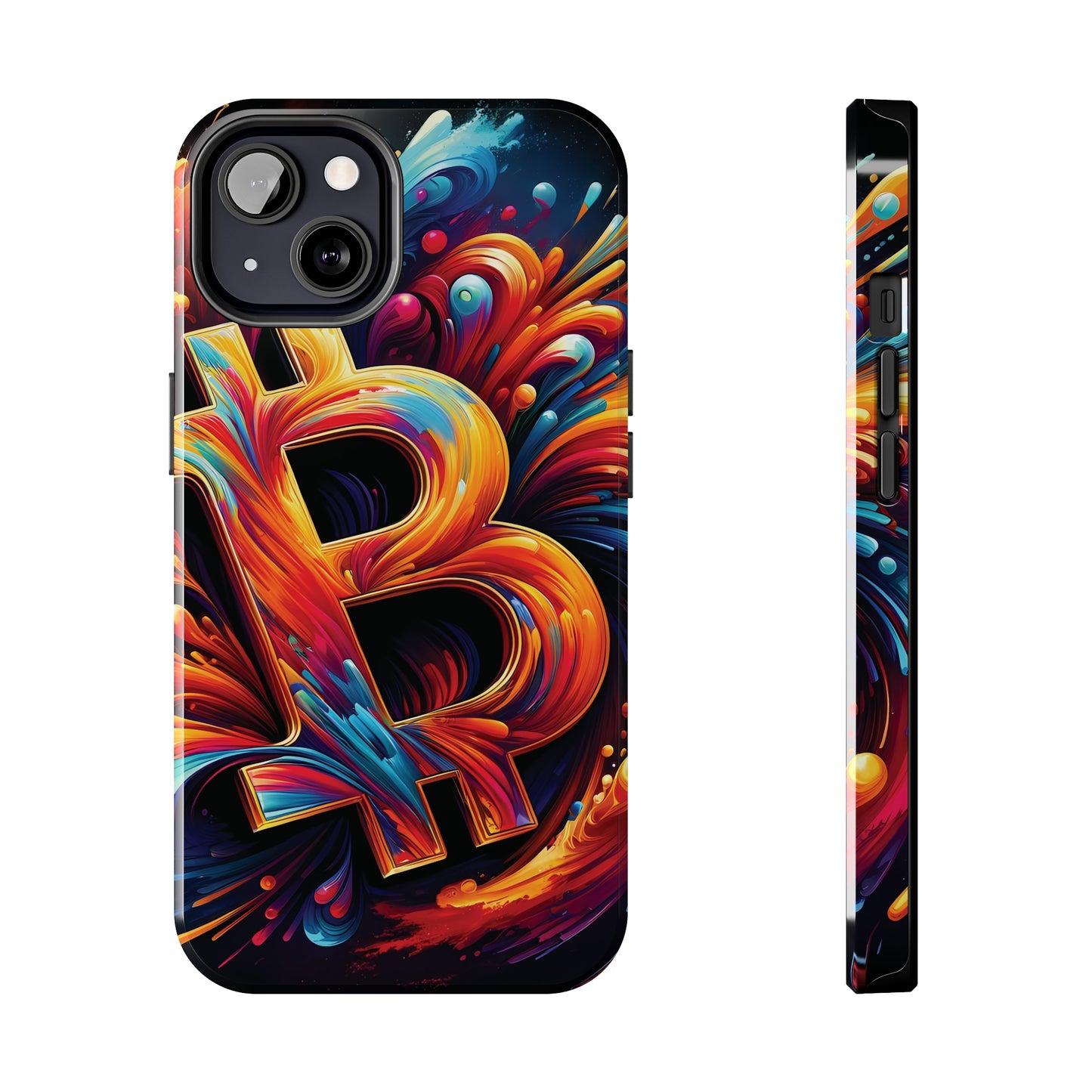 ToughDrop Apple iPhone Case Ft. Bitcoin Symbol Abstract