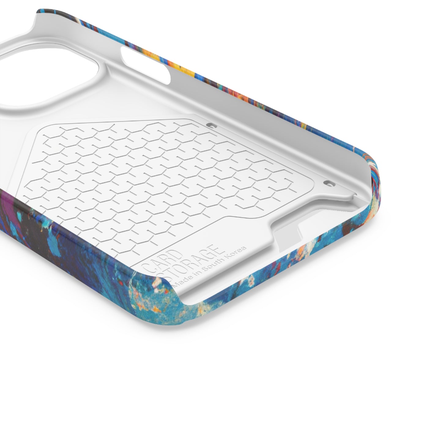 iPhone 13 and Samsung S21, S22 Cases with Card Holder Ft. Abstract Wave