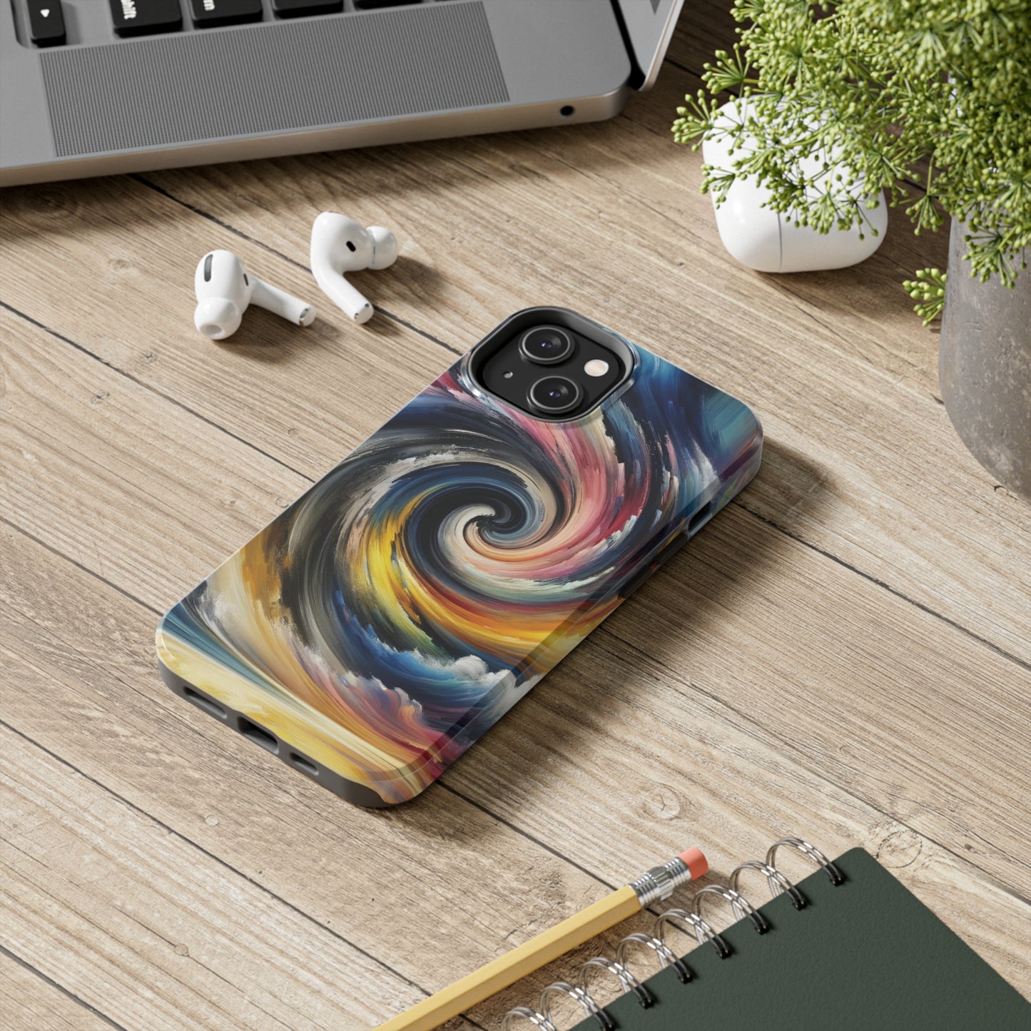 ToughDrop Apple iPhone Case Ft. Swirled Brush