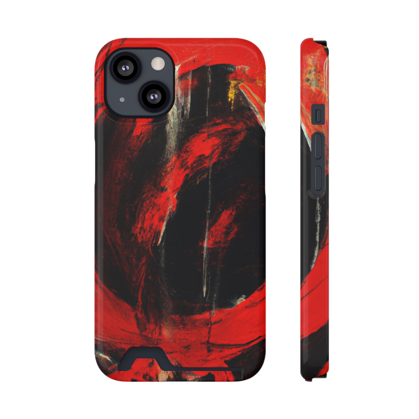 iPhone 13 and Samsung S21, S22 Cases with Card Holder Ft. Abstract Zero