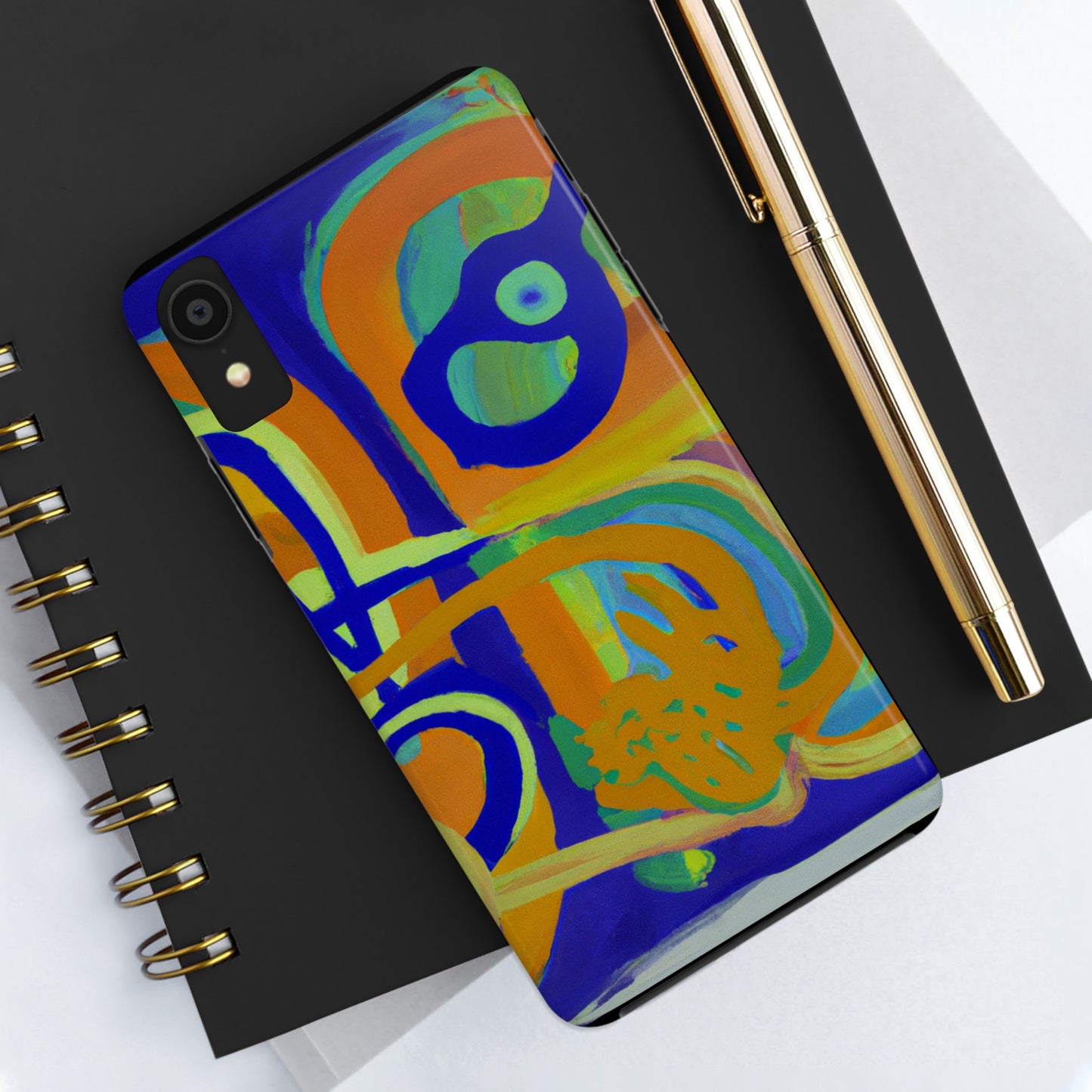 Tough Case-Mate iPhone Case Ft. Blue Orange Curves
