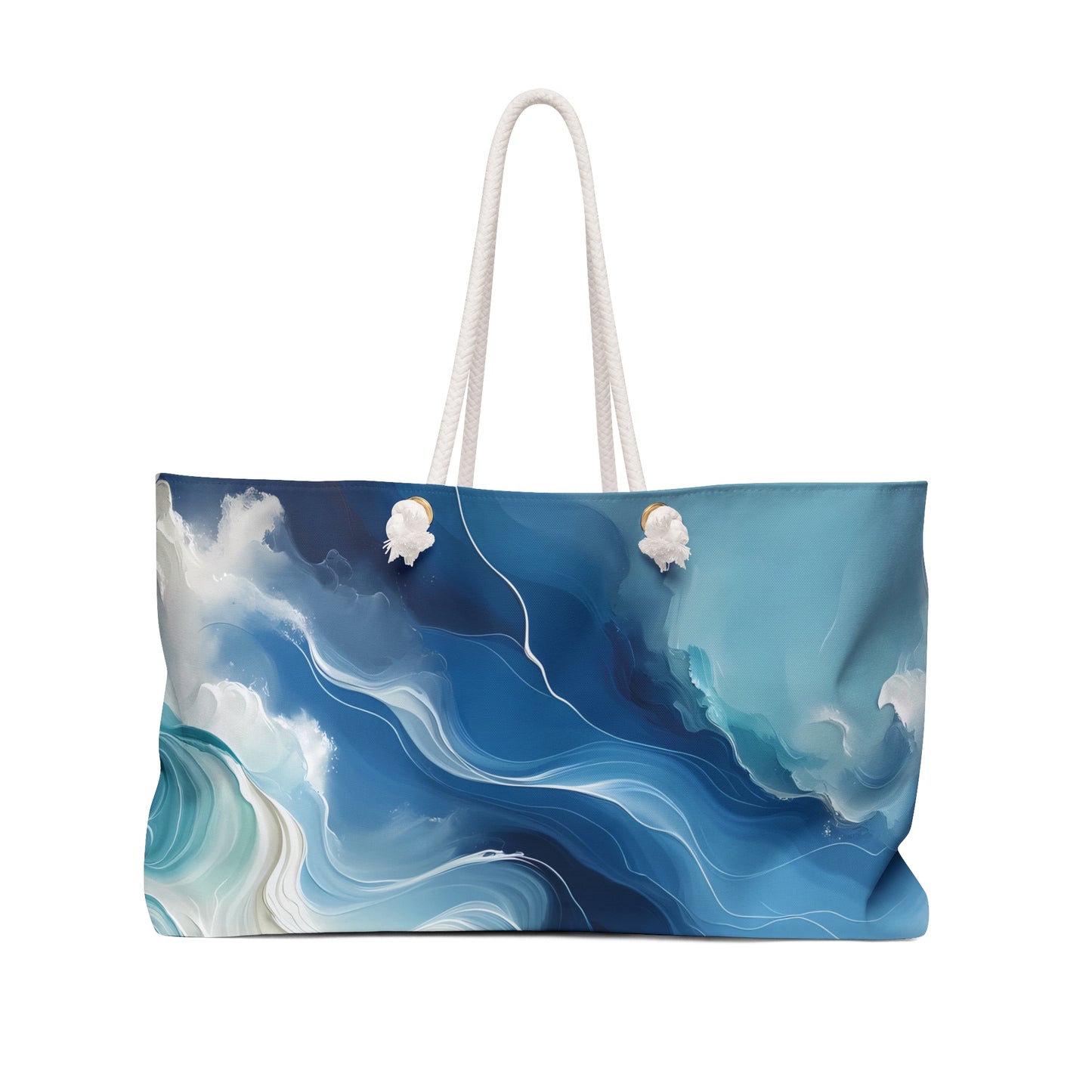 Blue and White Flow State Weekender Bag