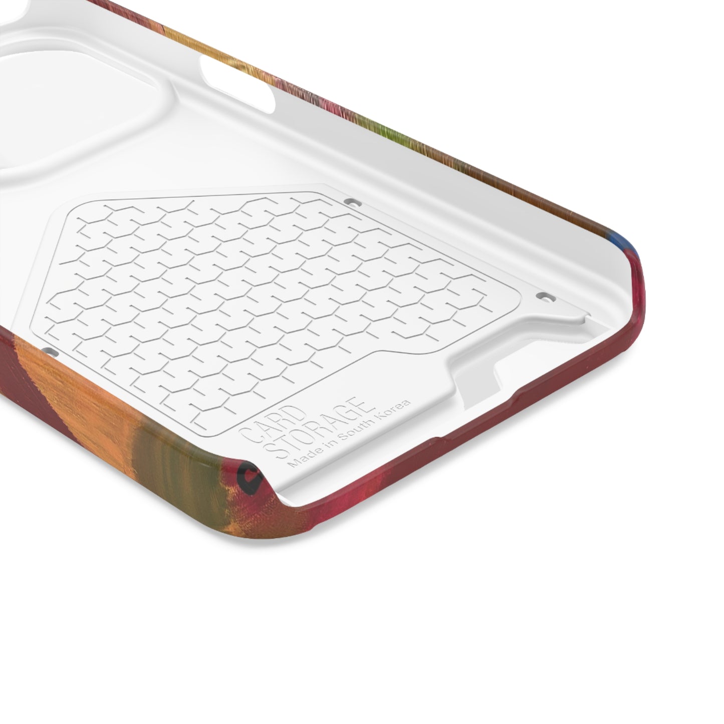 iPhone 13 and Samsung S21, S22 Cases with Card Holder Ft. Abstract Red