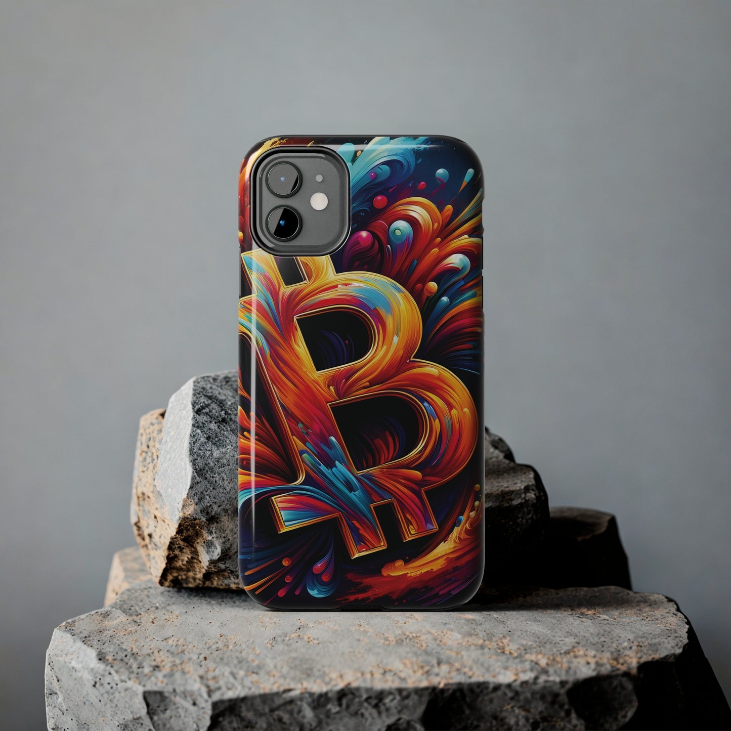 ToughDrop Apple iPhone Case Ft. Bitcoin Symbol Abstract