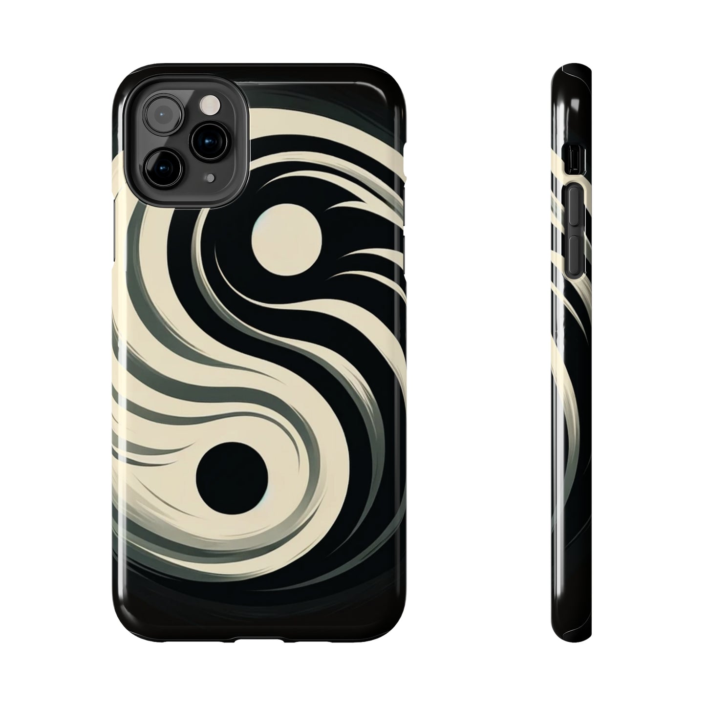 ToughDrop Apple iPhone Case Ft. Monotone Yin Yang
