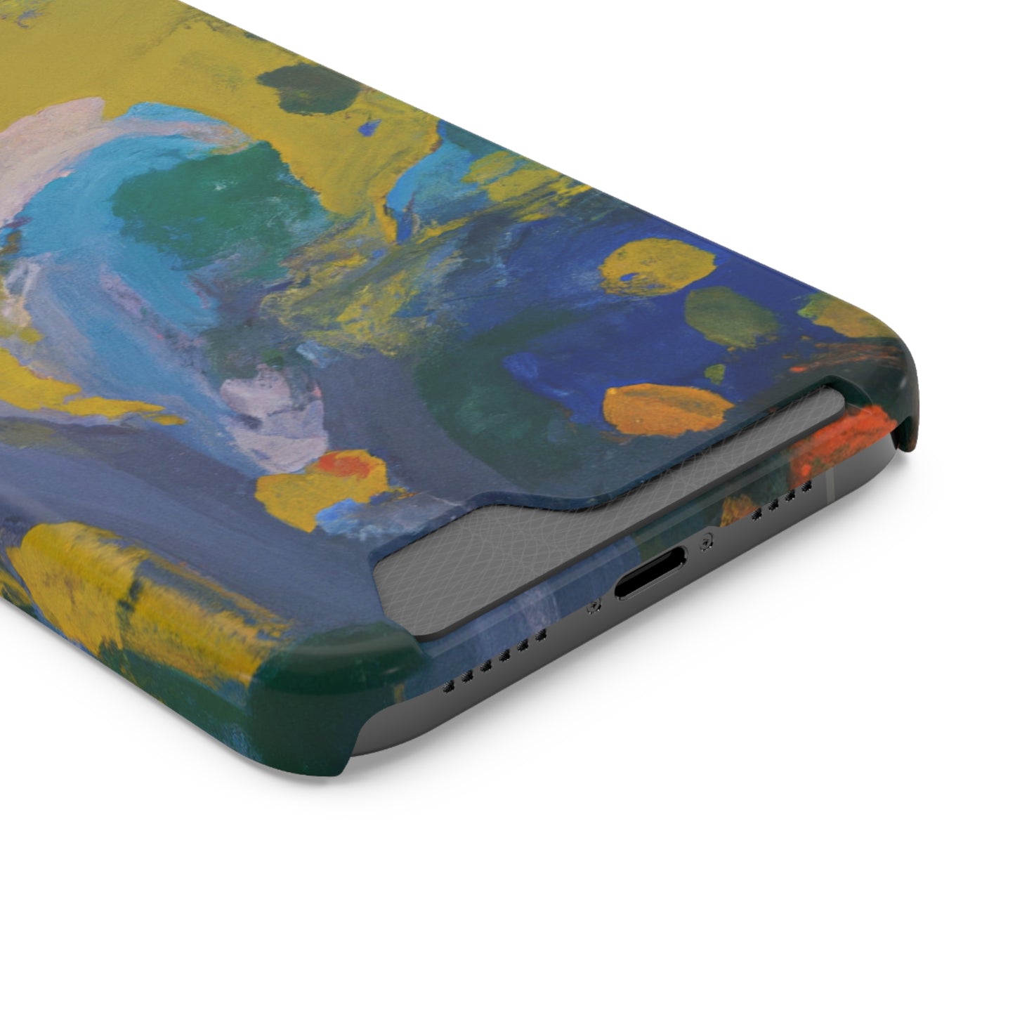 iPhone 13 and Samsung S21, S22 Cases with Card Holder Ft. Abstract Scoop