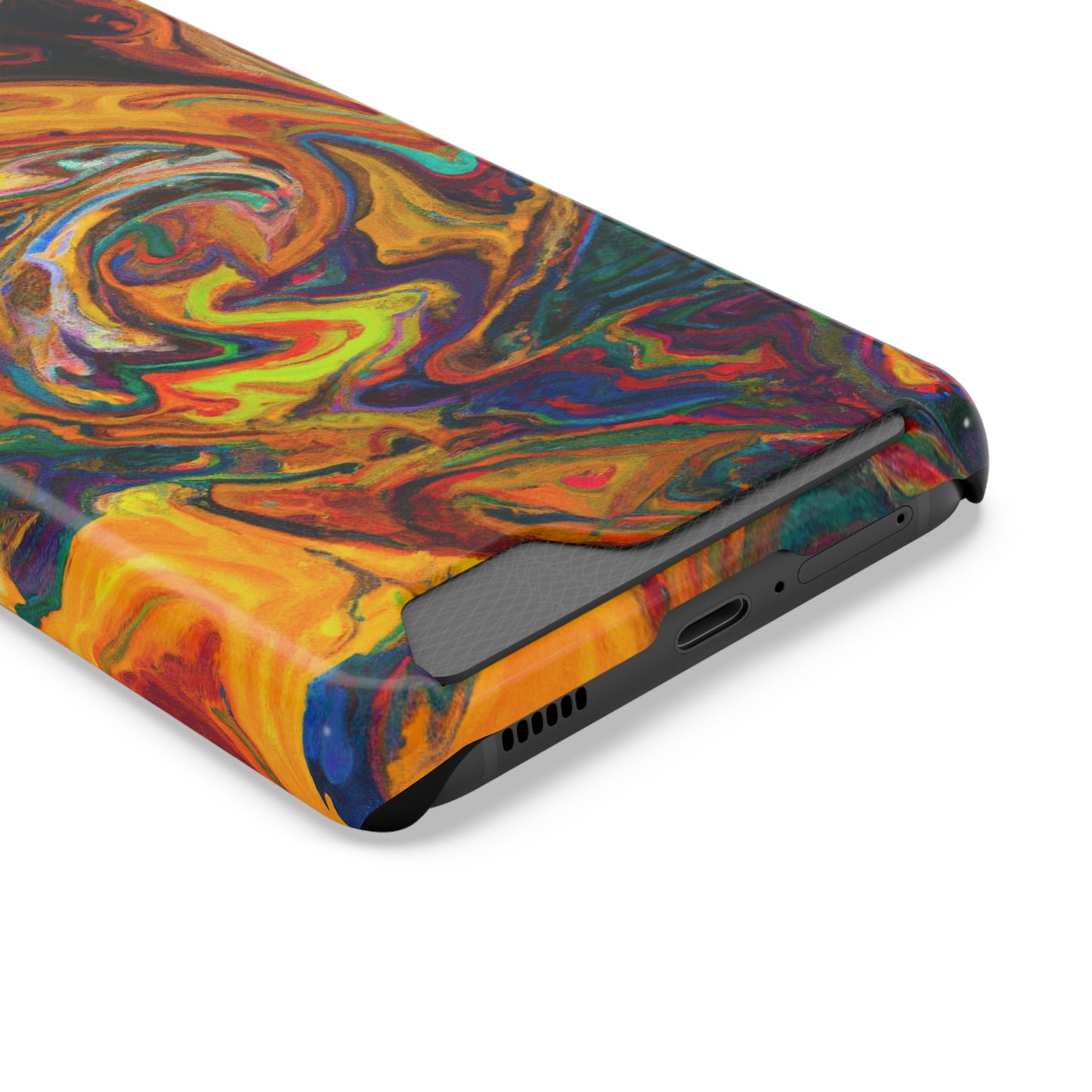 iPhone and Samsung Cases with Card Holder Ft. Abstract Spin