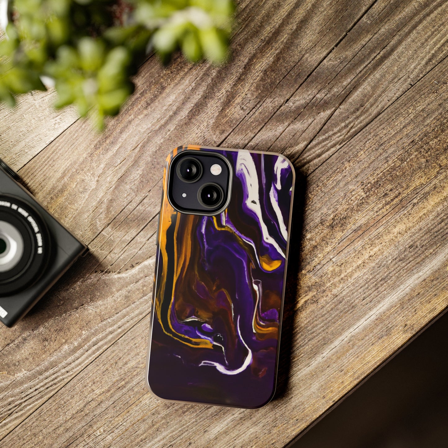 Tough Case-Mate iPhone Case Ft. Purple Tiger Stripes