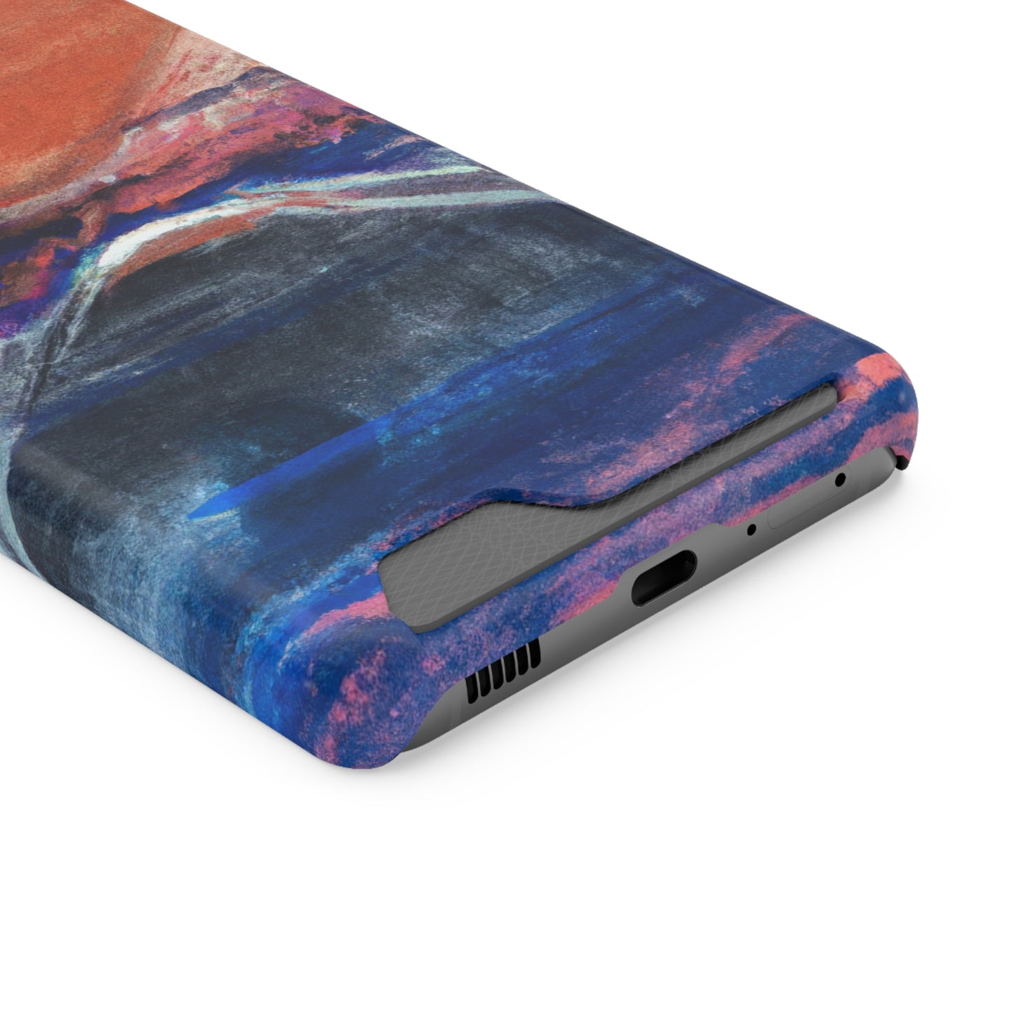 iPhone 13 and Samsung S21, S22 Cases with Card Holder Ft. XRP Sunset