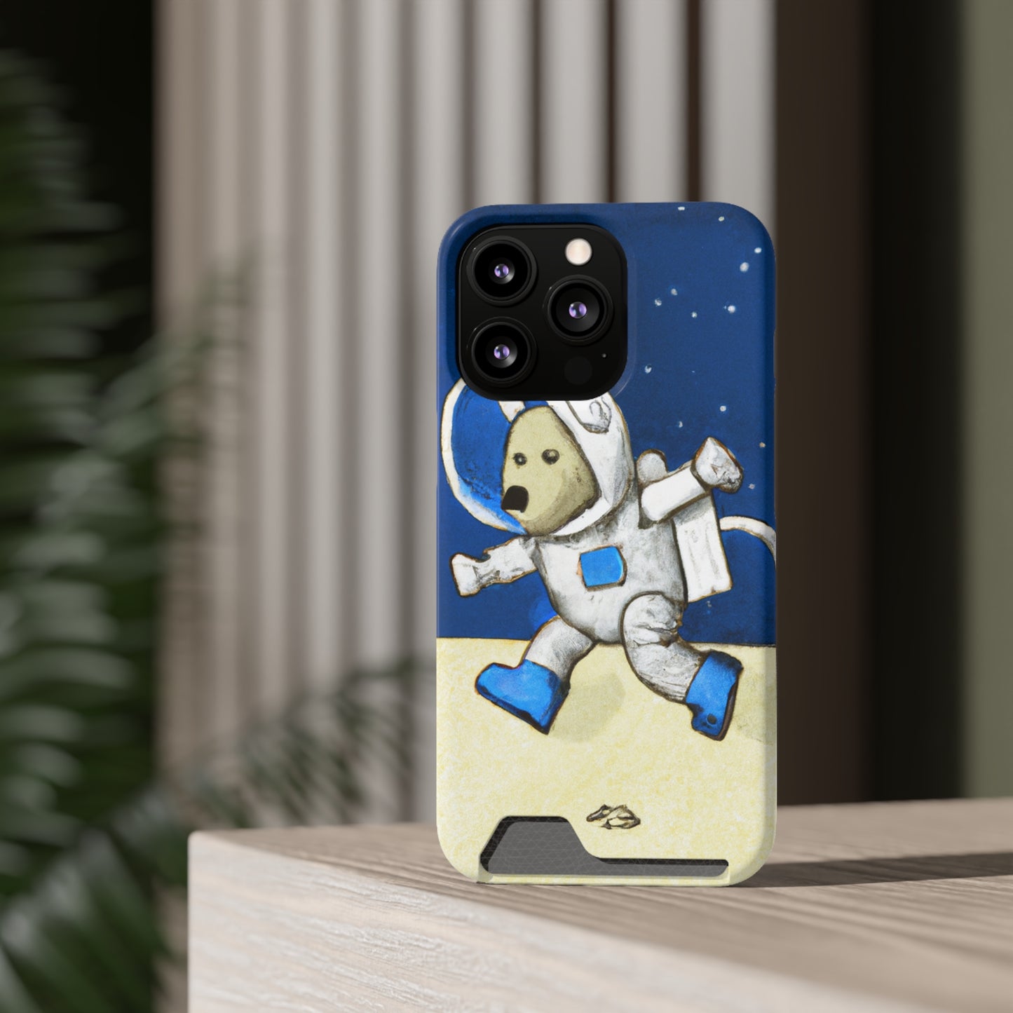 iPhone 13 and Samsung S21, S22 Cases with Card Holder Ft. Moon Doge