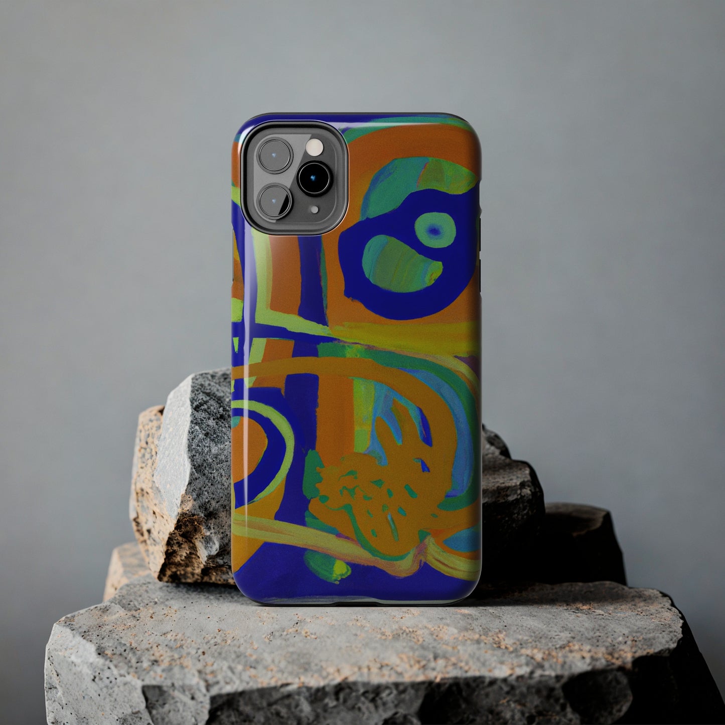 Tough Case-Mate iPhone Case Ft. Blue Orange Curves