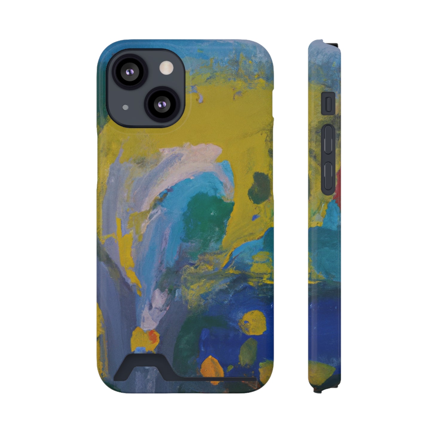iPhone 13 and Samsung S21, S22 Cases with Card Holder Ft. Abstract Scoop