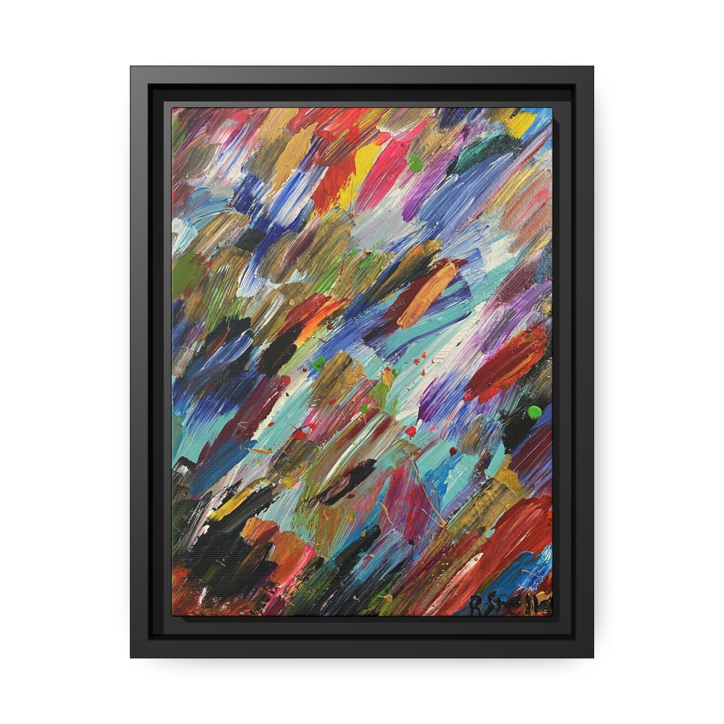 Canvas: Abstract Acrylic Feathers
