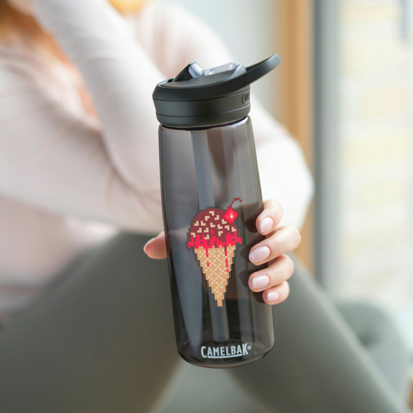 CamelBak Eddy® 25oz Grey Water Bottle Ft. Pixel Cone NFT