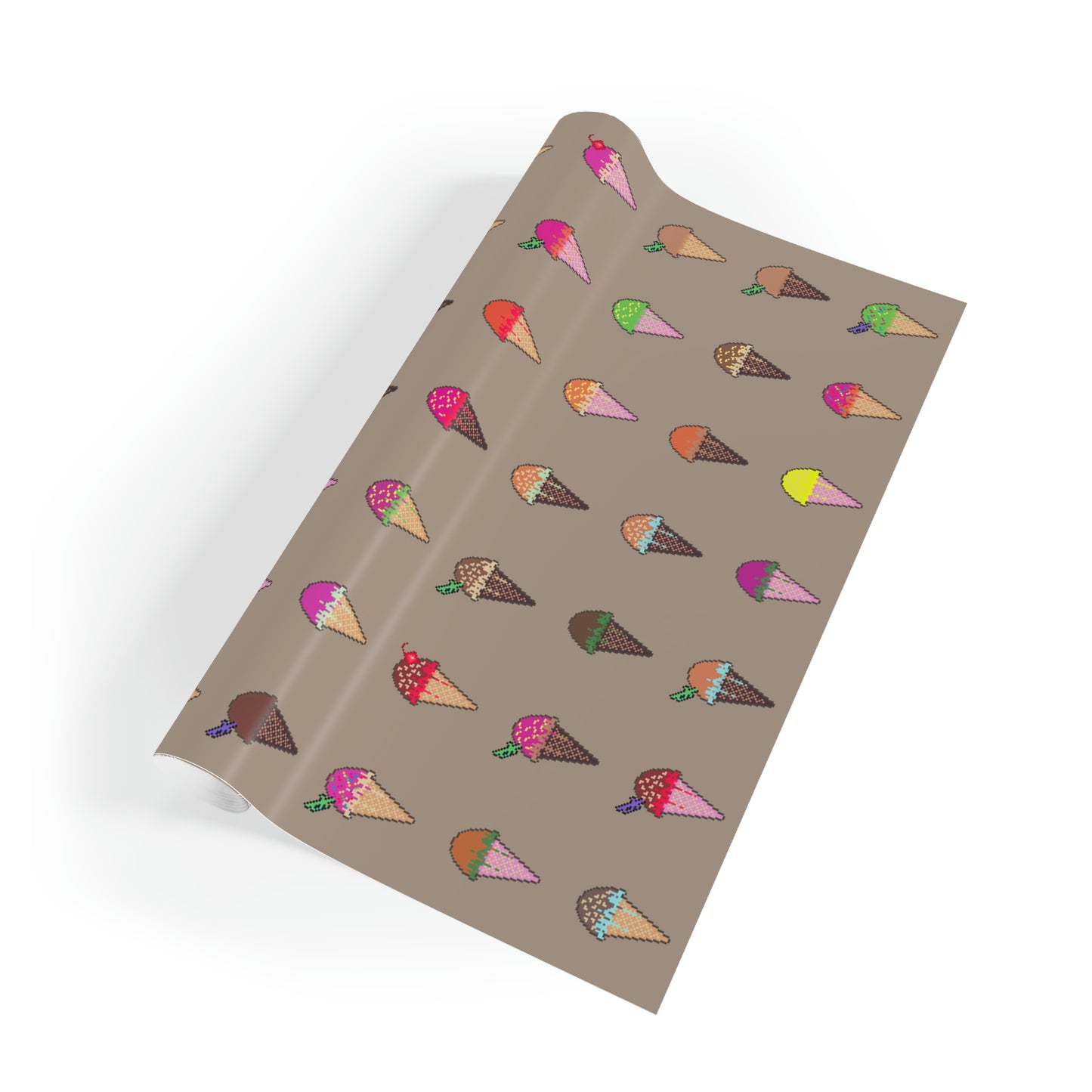Huge (2.3’ x 6.6’) Gift Wrapping Paper Roll Ft. Pixel Cones