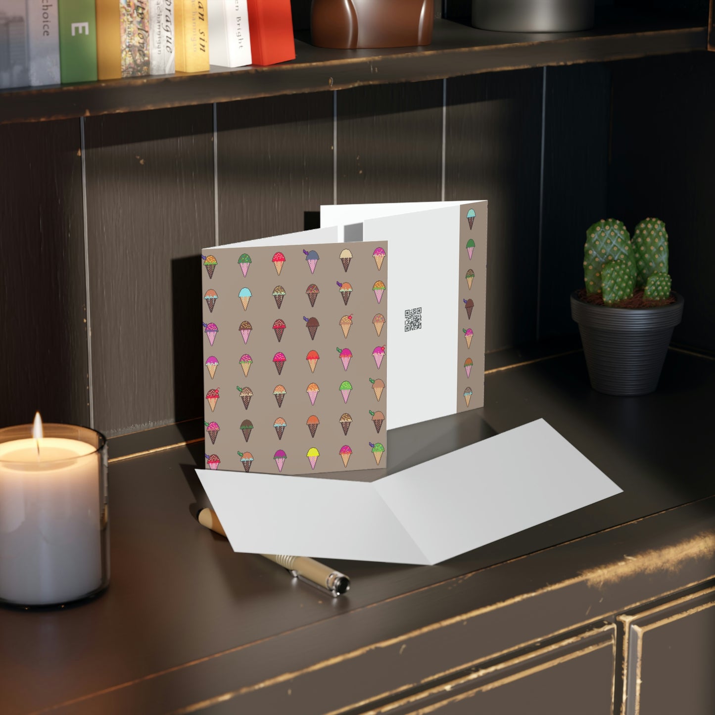 Blank Greeting cards (24 pcs) Ft. Pixel Cones