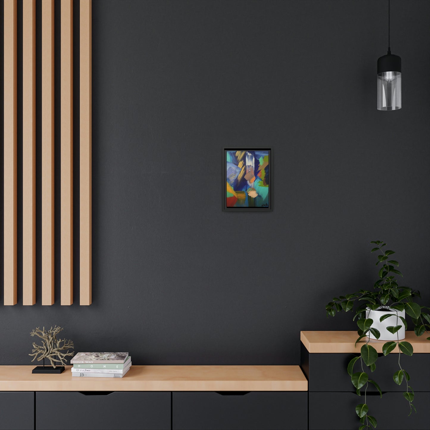 Canvas: Abstract Acrylic Blue