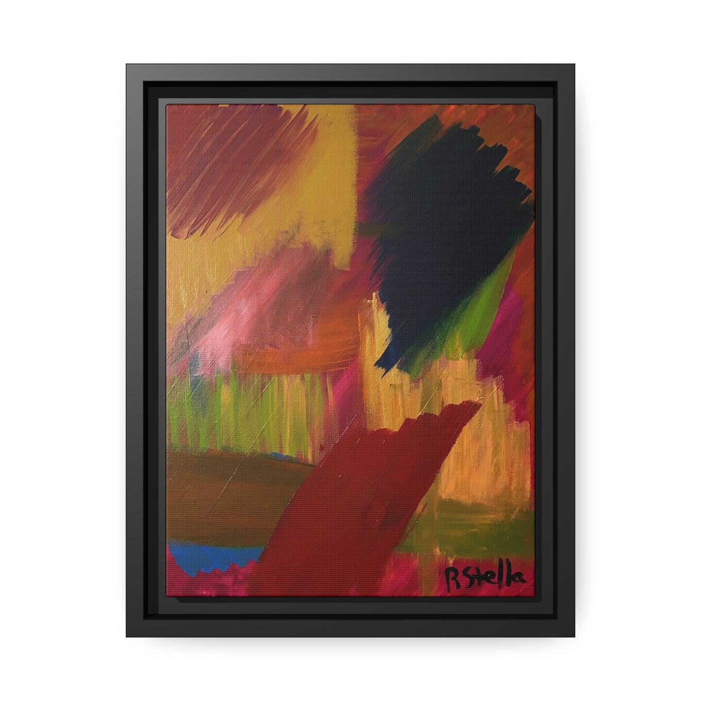 Canvas: Abstract Acrylic Red