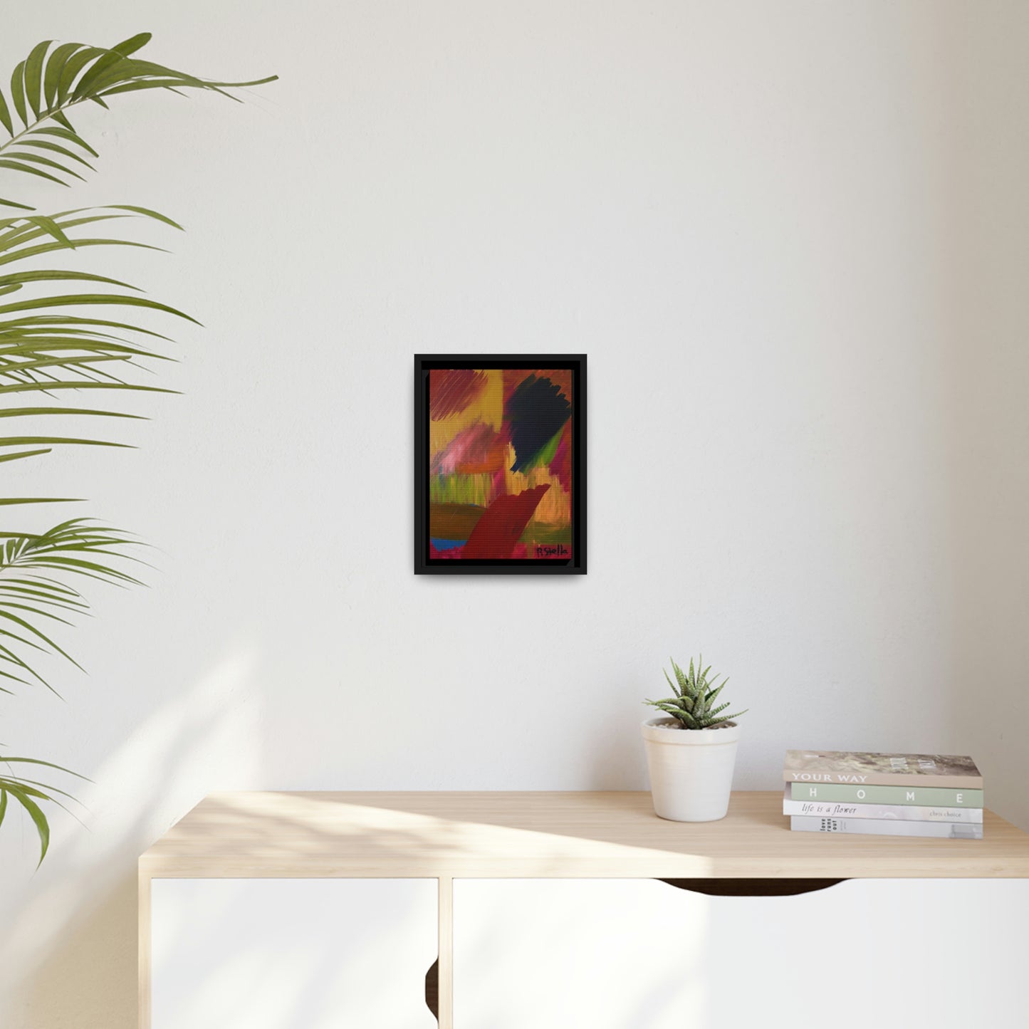 Canvas: Abstract Acrylic Red