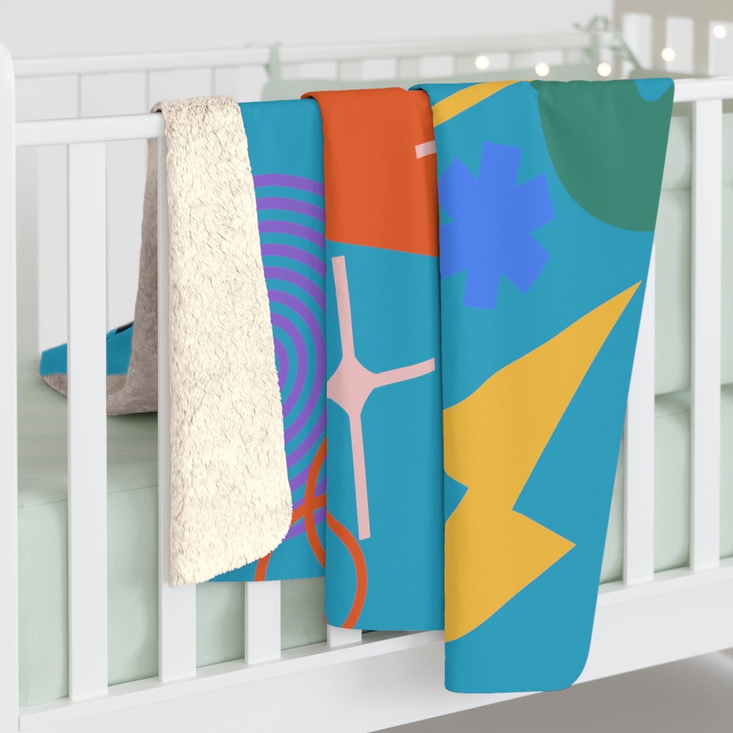"Life is Shapes" Sherpa Fleece Blanket by @NeoSprinkles