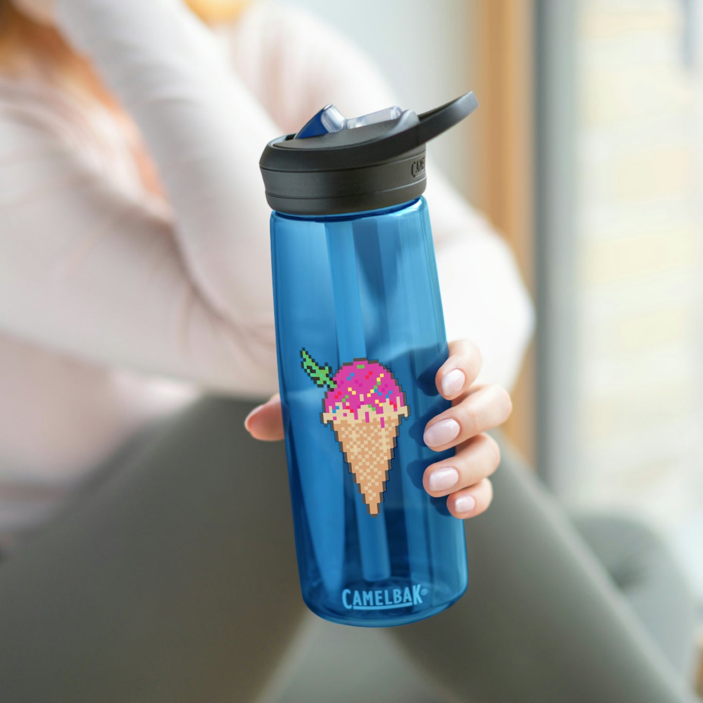 CamelBak Eddy® 25oz Blue Water Bottle Ft. Pixel Cone NFT