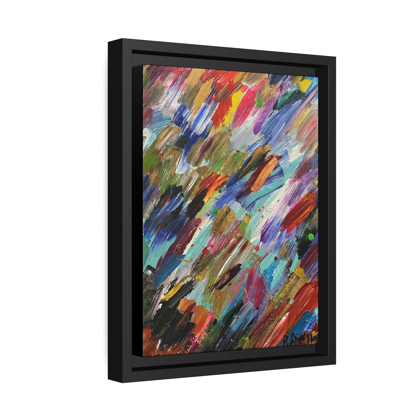 Canvas: Abstract Acrylic Feathers