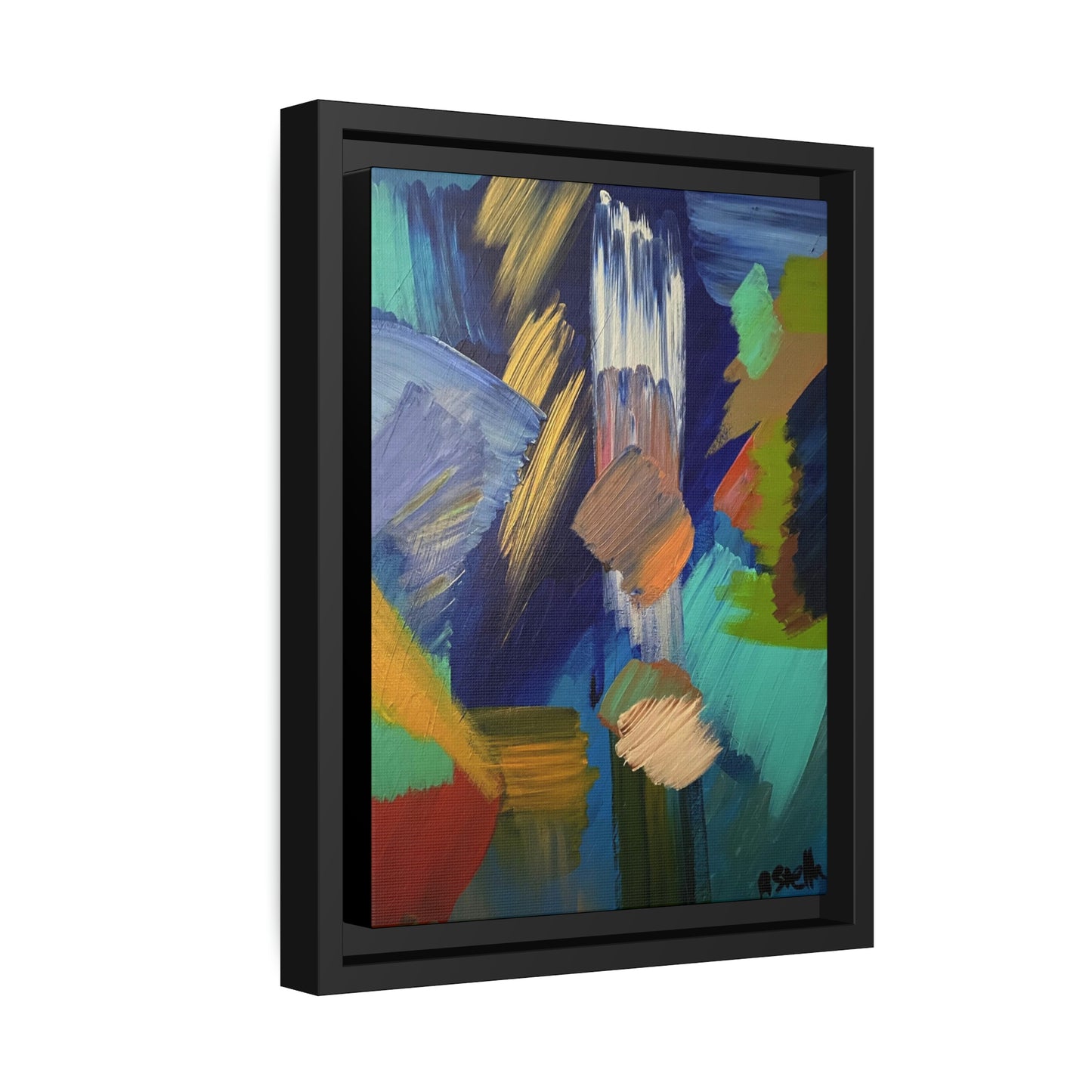 Canvas: Abstract Acrylic Blue