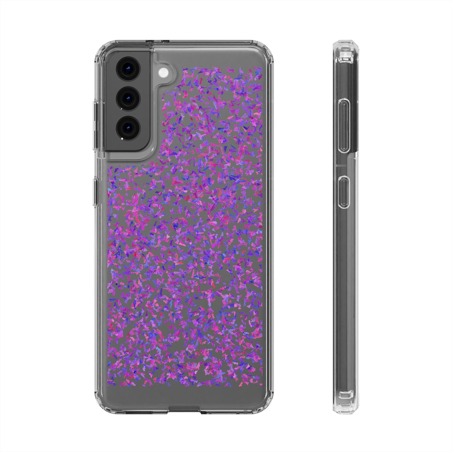 Clear iPhone and Android Cases Ft. Purple Leaves