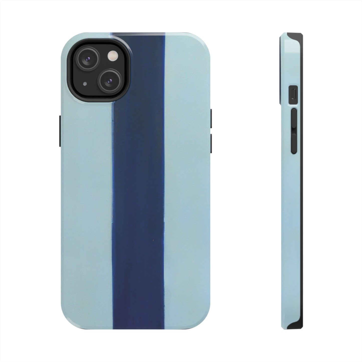 Strong Apple iPhone Case Ft. Minimal Blue Stripe