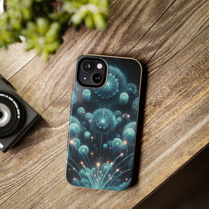 ToughDrop Apple iPhone Case Ft. Blue Dot New Year Fireworks