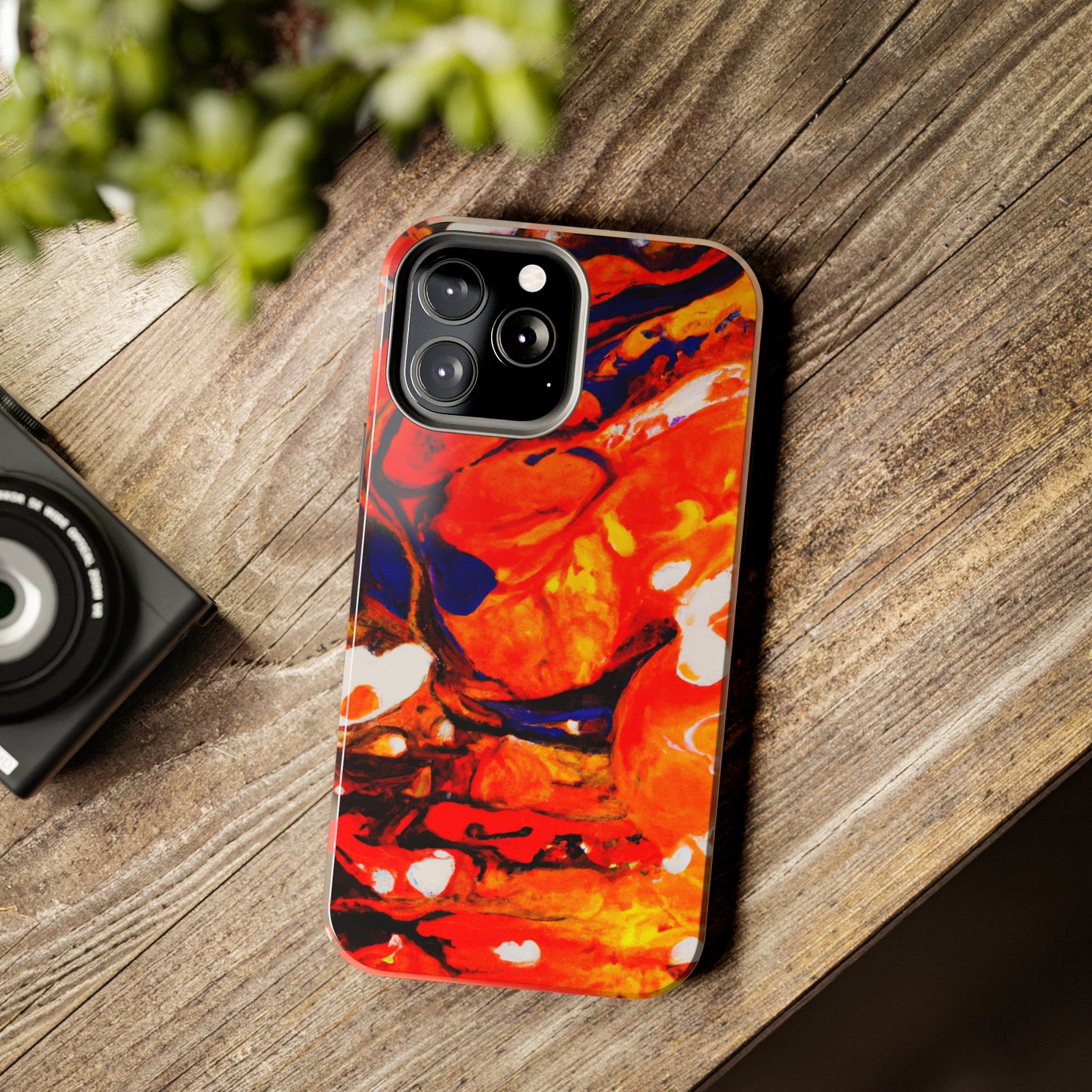 Tough Apple iPhone Cases Ft. Abstract Halloween Pumpkin