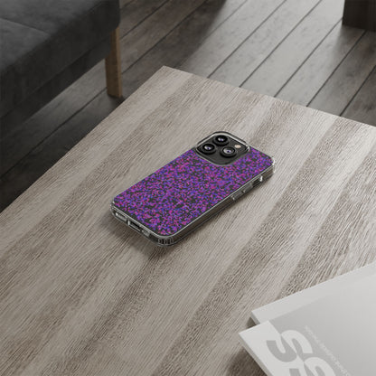 Clear iPhone and Android Cases Ft. Purple Leaves