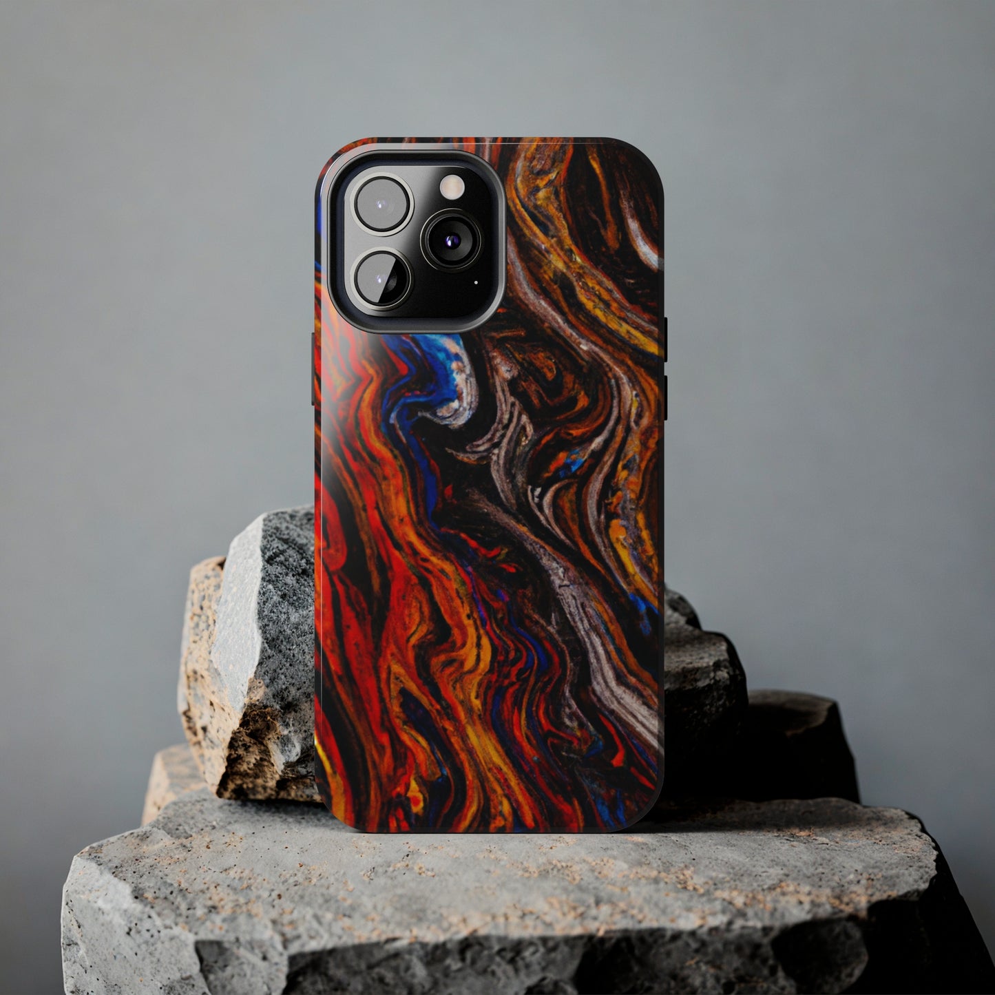 Tough Apple iPhone Case Ft. Abstract Petrified Wood