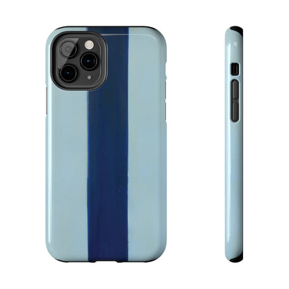 Strong Apple iPhone Case Ft. Minimal Blue Stripe