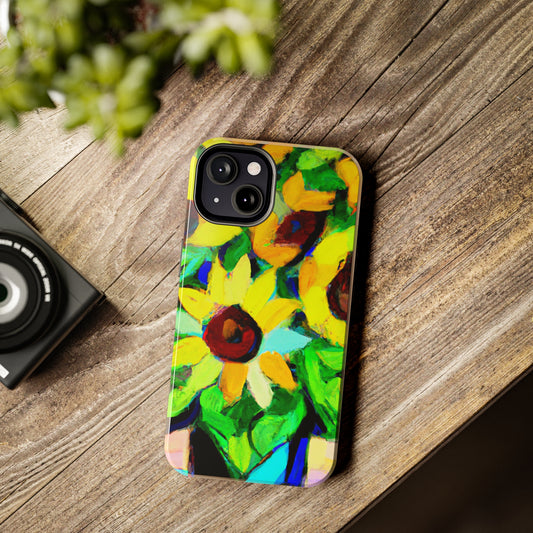 Tough Case-Mate Phone Case Ft. Abstract Sunflowers