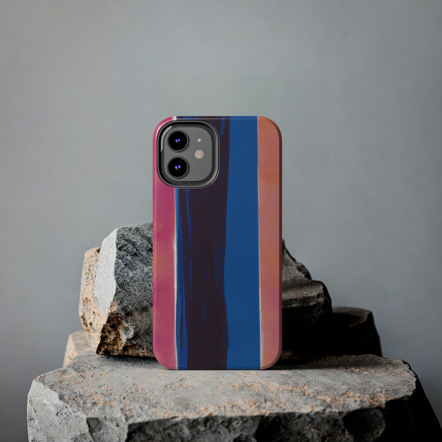 Strong Apple iPhone Case Ft. Minimal Blue Pink