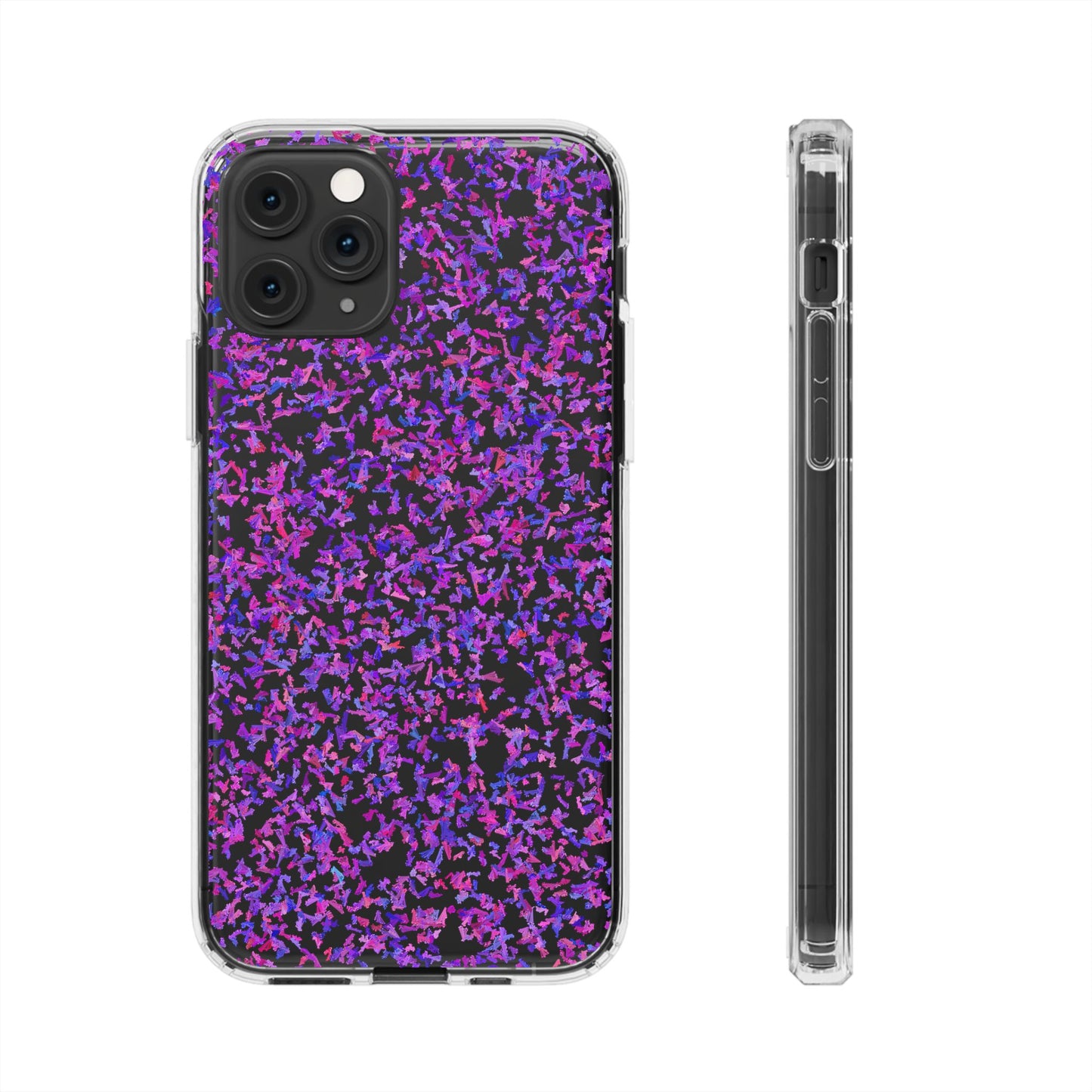 Clear iPhone and Android Cases Ft. Purple Leaves