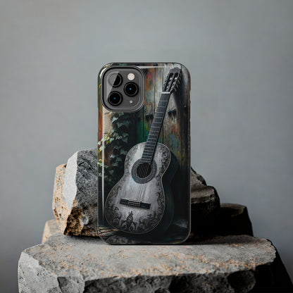 ToughDrop Apple iPhone Case Ft. Greyscale Guitar