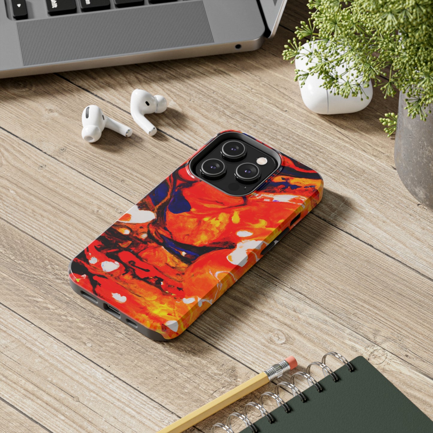 Tough Apple iPhone Cases Ft. Abstract Halloween Pumpkin