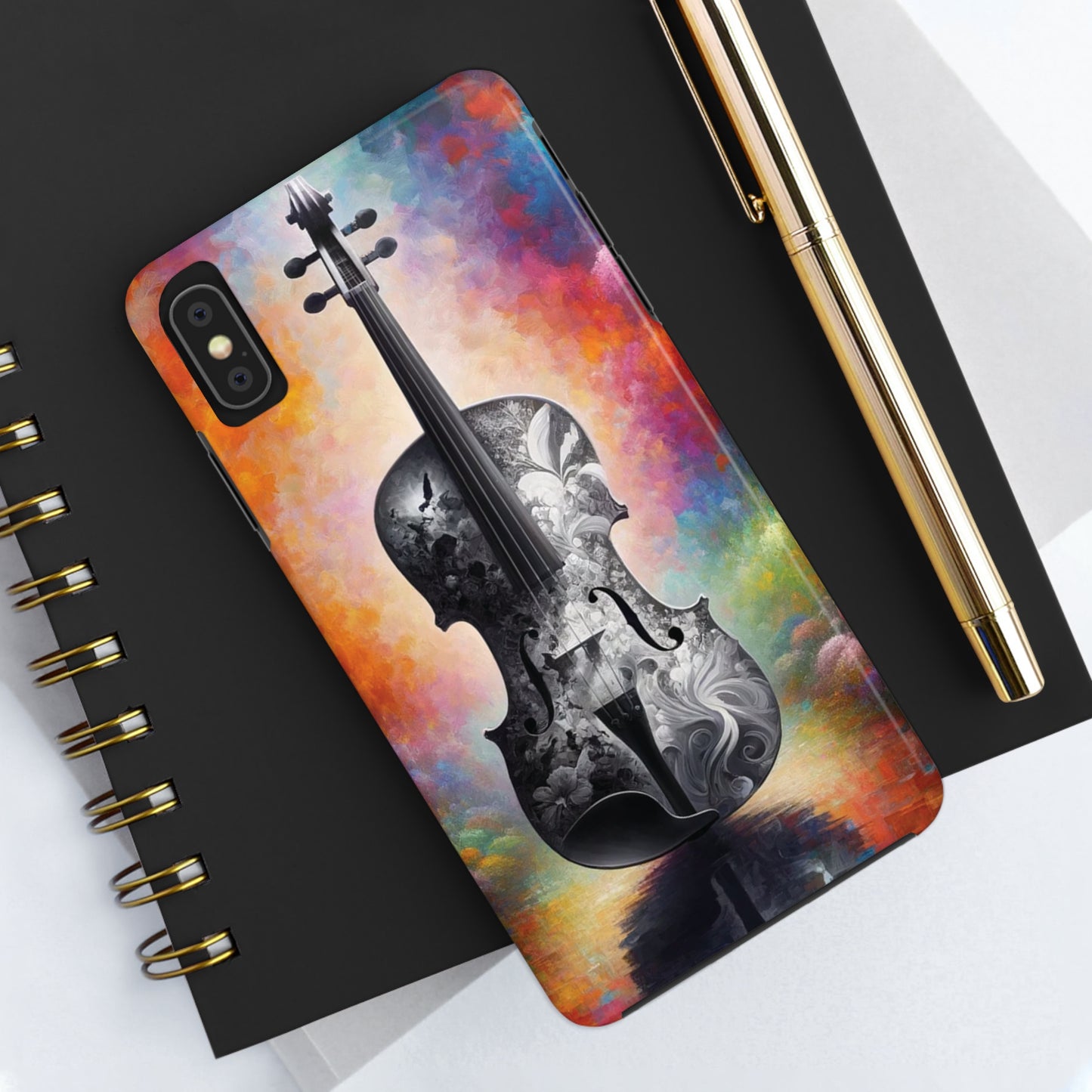 ToughDrop Apple iPhone Case Ft. Greyscale Violin