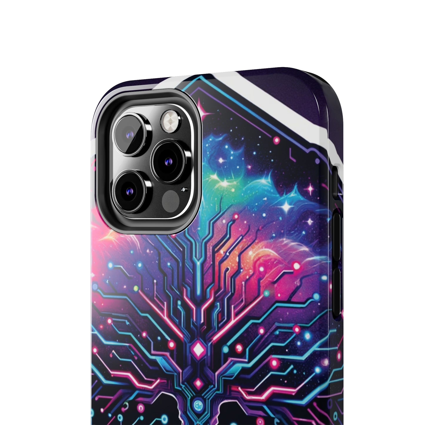 ToughDrop Apple iPhone Case Ft. Cyberpunk Nebula Tree