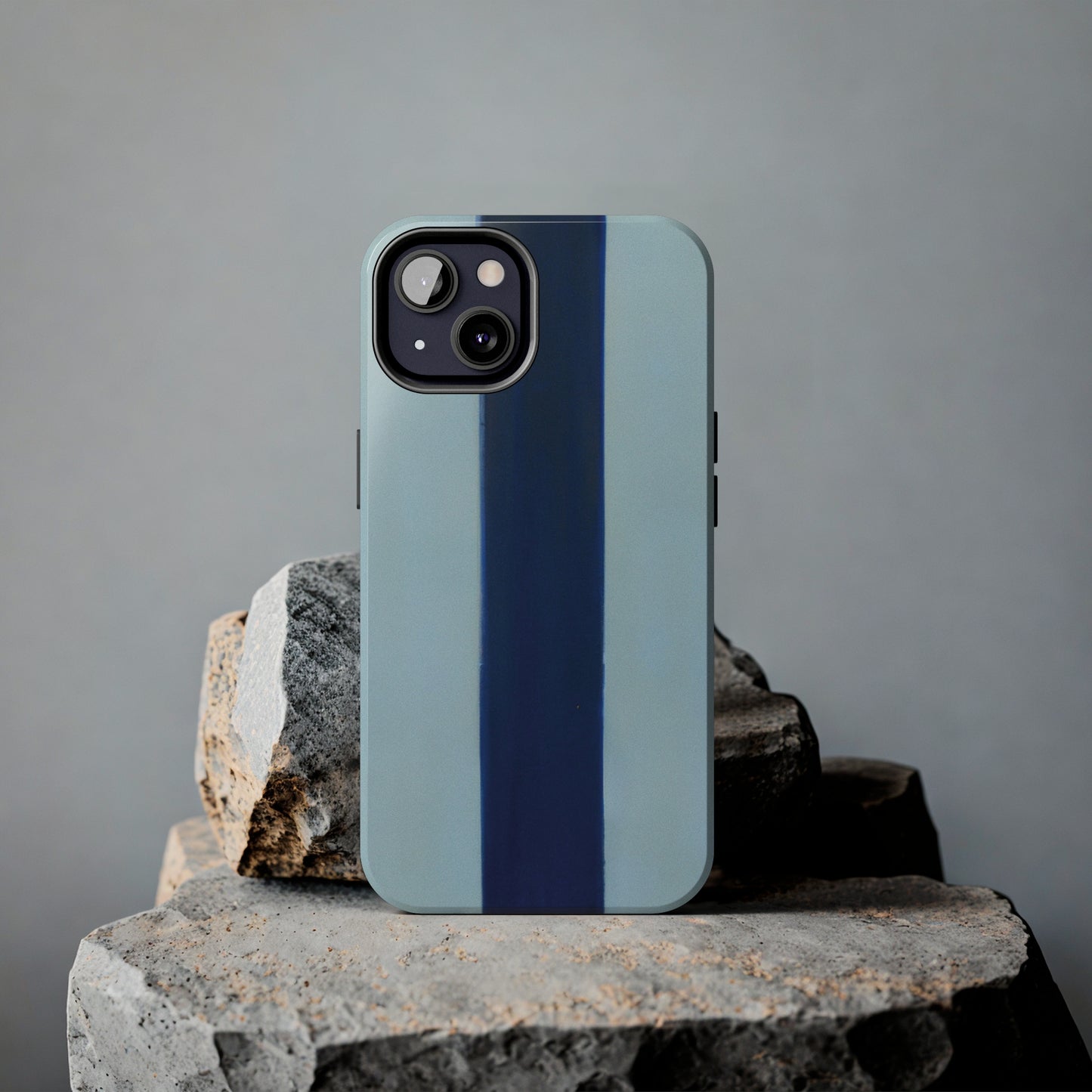 Strong Apple iPhone Case Ft. Minimal Blue Stripe