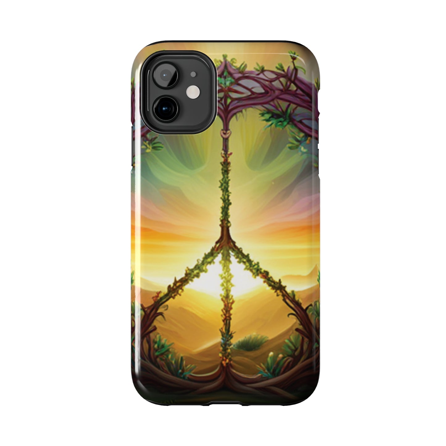 Strong Apple iPhone Case Ft. Peace Sign (Choose Peace)